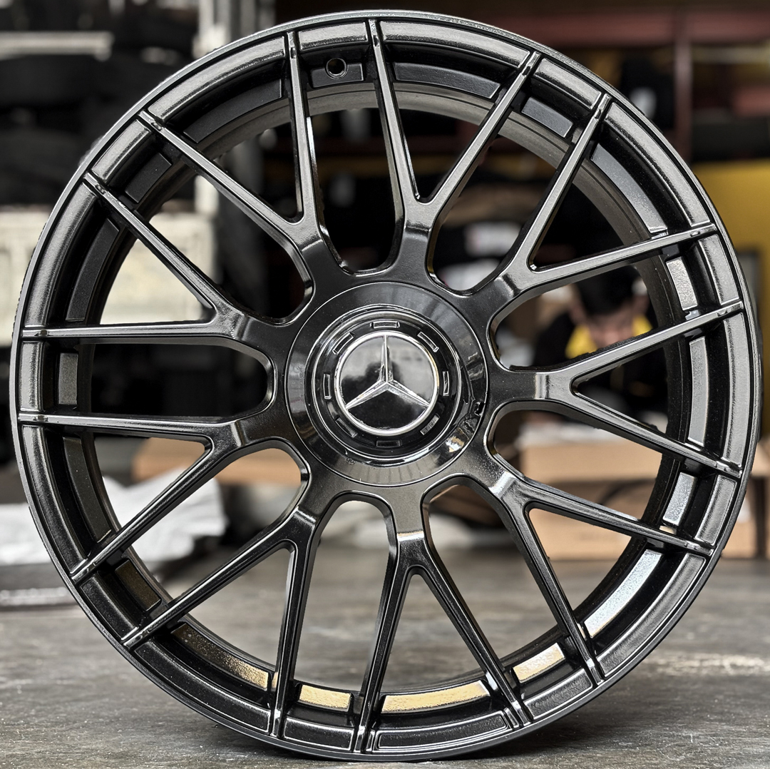 ล้อแม็ก ล้อแม็กมือสอง Benz C Cupe ขอบ19นิ้ว กว้าง F8.5นิ้ว R9.5นิ้ว 5รู112 Offset38-38 สีดำด้าน(ลาดพร้าว)