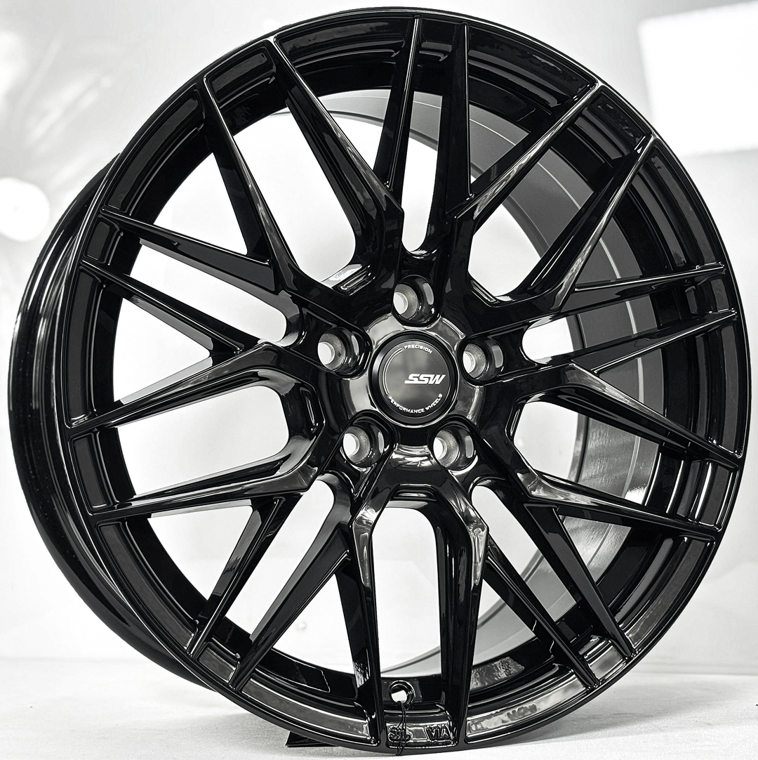ล้อแม็ก SSW S348 Vorsteiner  ขอบ17นิ้ว กว้าง8นิ้ว 5รู108 Offset38 สีดำเงา