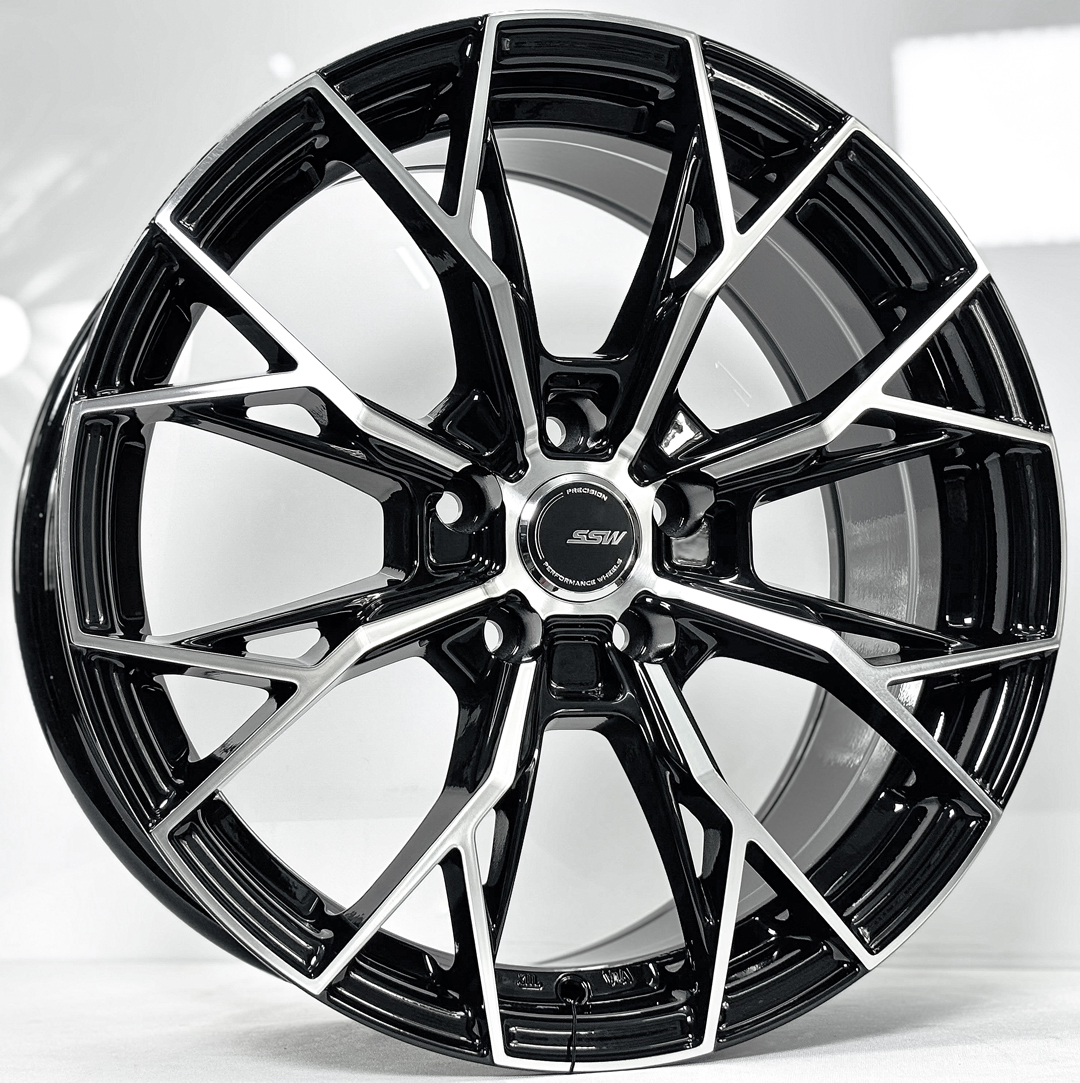 ล้อแม็ก ล้อแม็ก SSW S389 ขอบ17นิ้ว กว้าง8นิ้ว 5รู108 Offset38 สีดำหน้าเงา