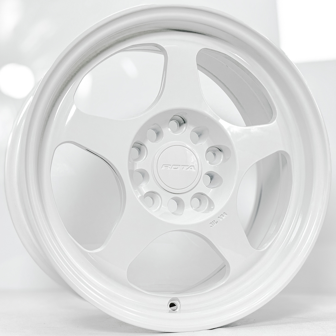ล้อแม็ก ล้อแม็ก Rota Spoon ขอบ15นิ้ว กว้าง7นิ้ว 5รู114.3 Offset35 สีขาว