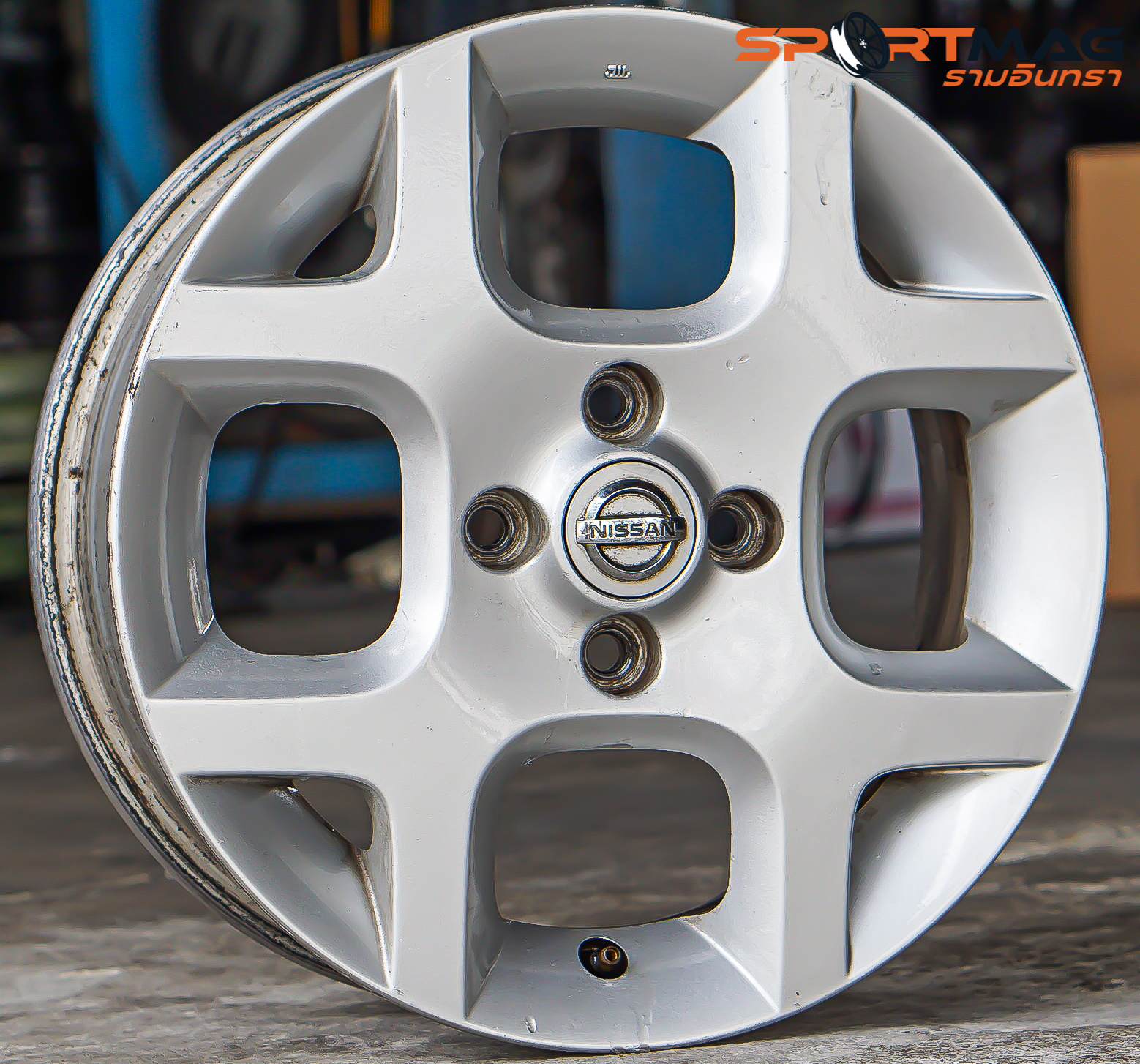 ล้อแม็ก ล้อมือสอง Nissan CUBE ขอบ15นิ้ว กว้าง5นิ้ว 4รู100 Offset50 (รามอินทรา)