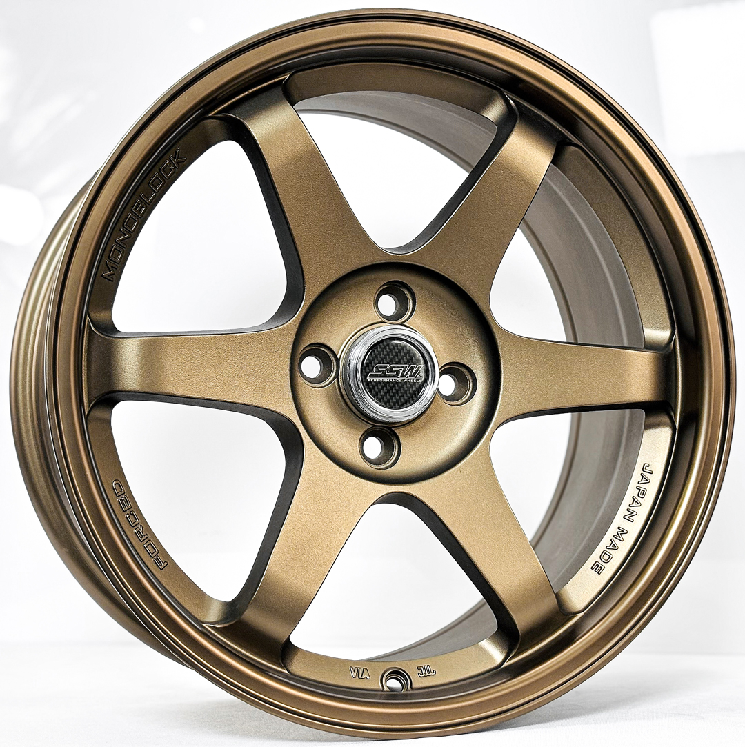 ล้อแม็ก ล้อแม็ก SSW TE37 S281 ขอบ17นิ้ว กว้าง8นิ้ว 4รู100 Offset35 สีทองไหม้