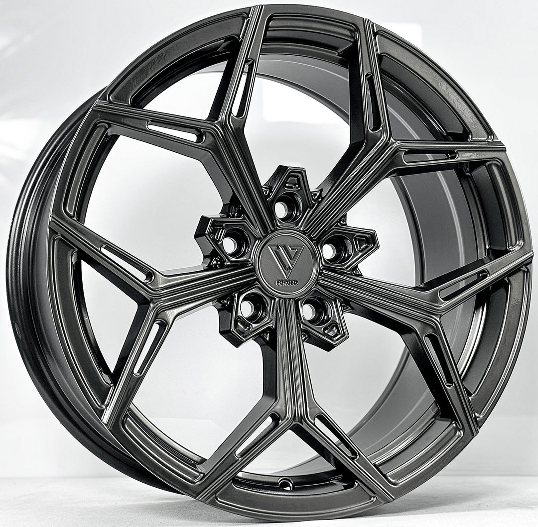 ล้อแม็ก ล้อแม็ก V Forged V007 Flowforming ขอบ18นิ้ว กว้าง8.5นิ้ว 5รู114.3/112 Offset35 สีไฮเปอร์แบล็ค