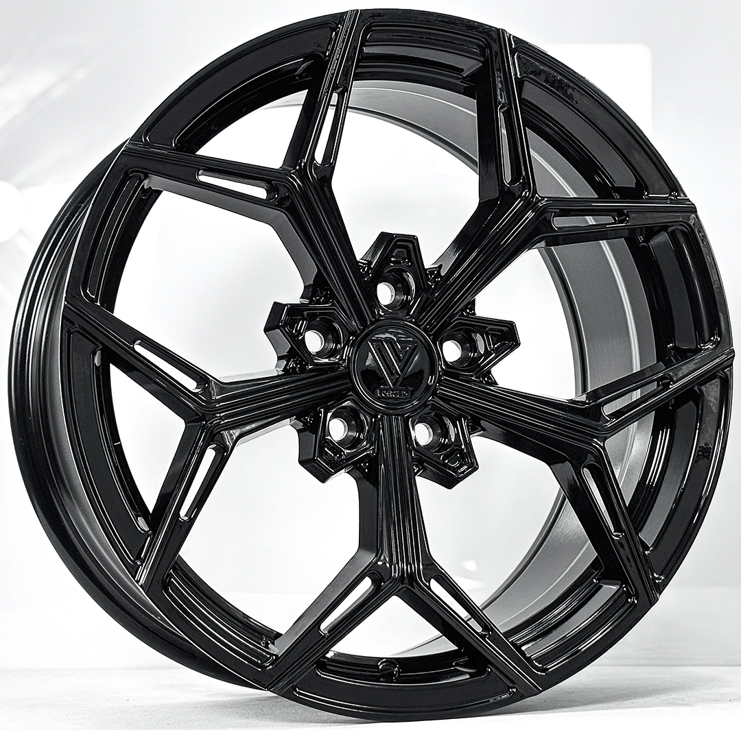 ล้อแม็ก ล้อแม็ก V Forged V007 Flowforming ขอบ18นิ้ว กว้าง8.5นิ้ว 5รู108 Offset35 สีดำเงา