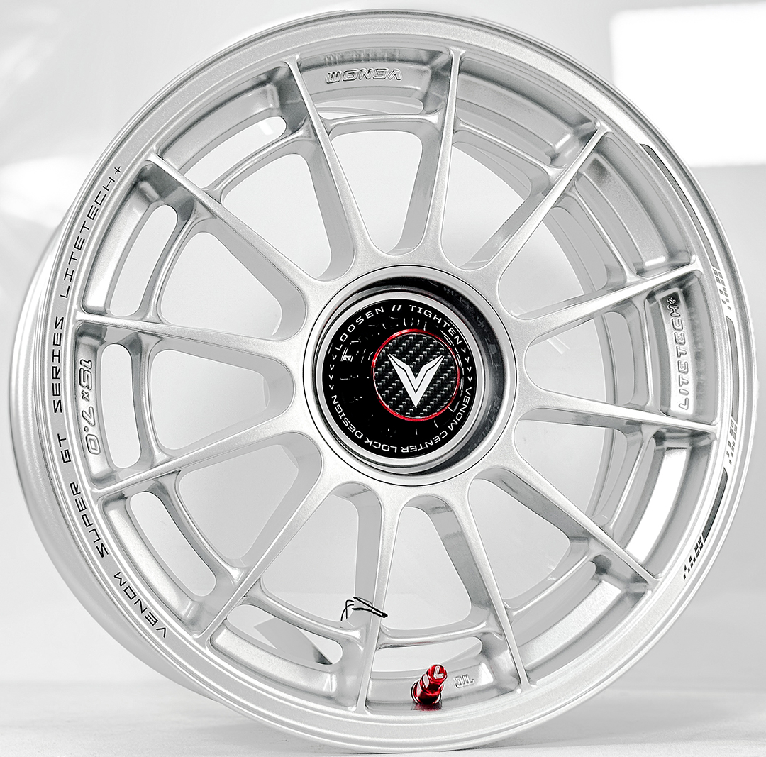 ล้อแม็ก ล้อแม็ก Lenso VNN Venom Litetech+ FlowForming ขอบ15นิ้ว กว้าง7นิ้ว 4รู100 Offset35 สีซิลเวอร์