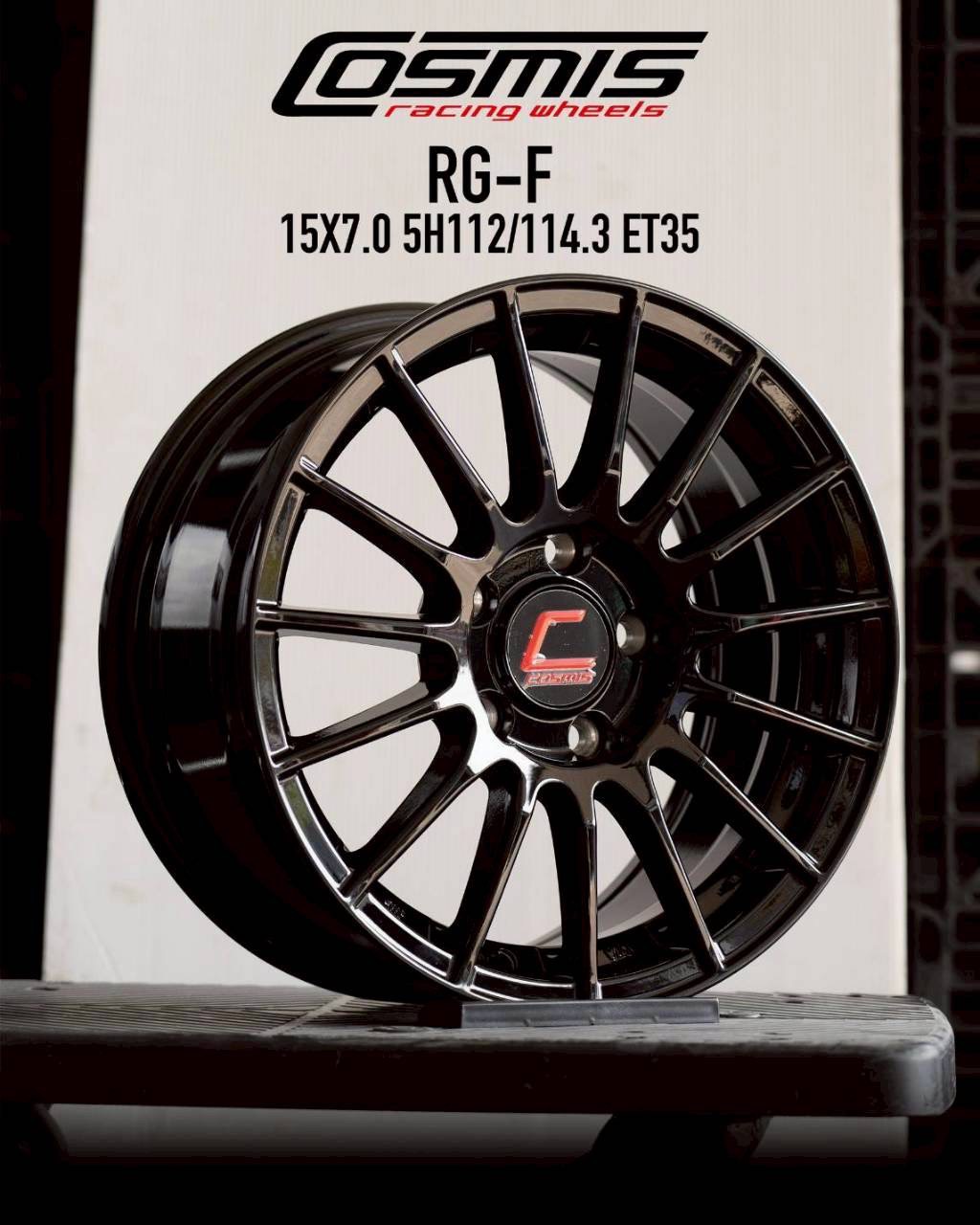 ล้อแม็ก ล้อแม็ก COSMIS RS05RR 5รู114 ET35 สีดำ กว้าง7 ขอบ15นิ้ว