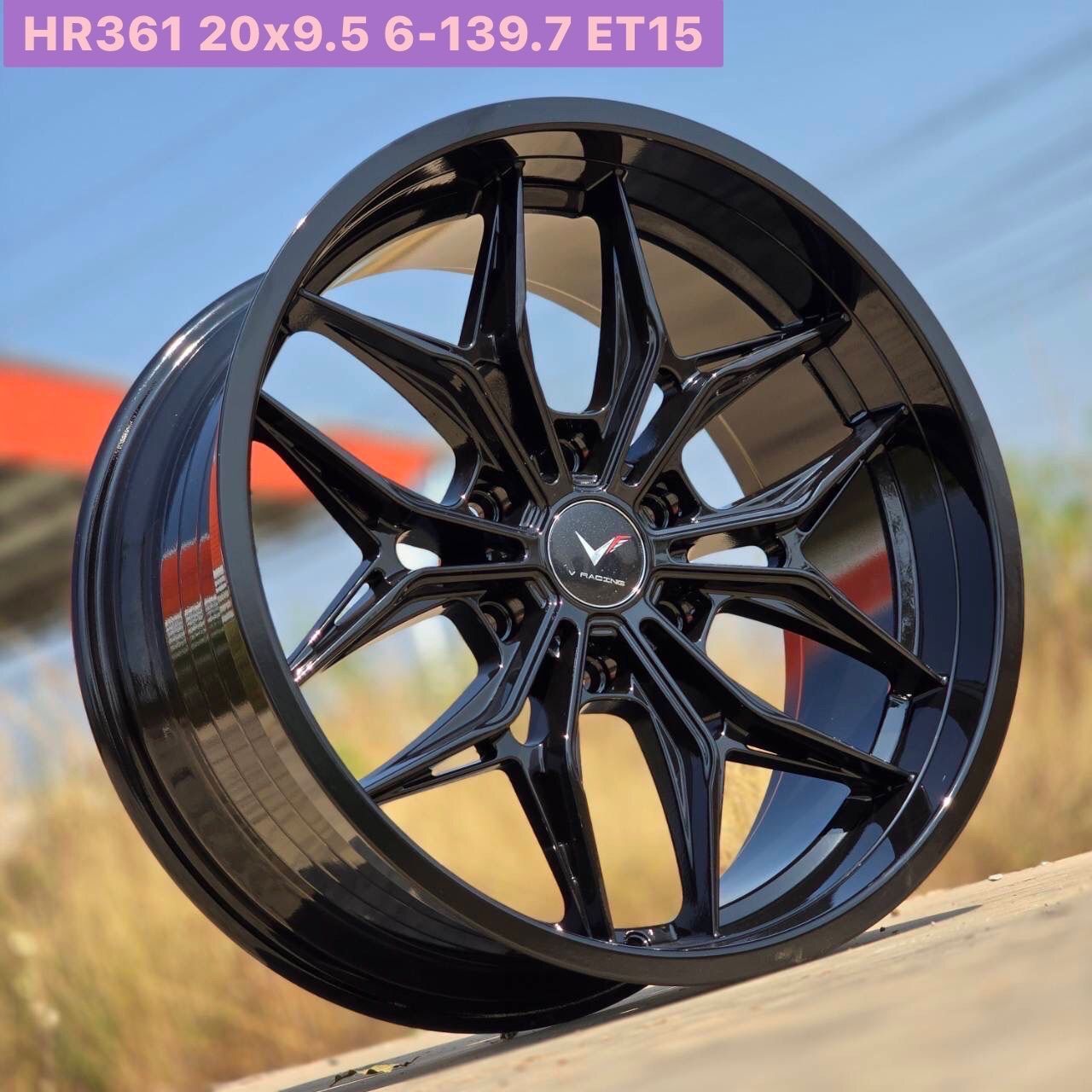ล้อแม็ก ล้อแม็ก V-Racing HR361 ขอบ20 6รู139.7 สีดำด้าน กว้าง9 ET15 