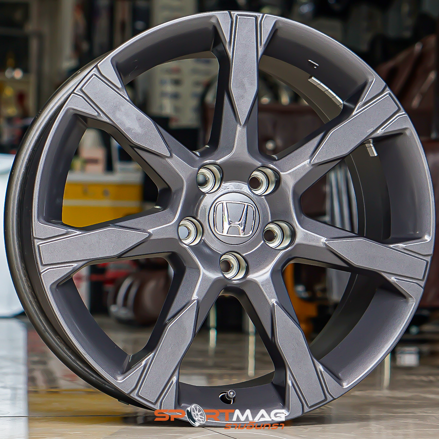 ล้อแม็ก ล้อป้ายแดง Honda Civic FE E-HEV ขอบ18นิ้ว กว้าง8นิ้ว 5รู114.3 Offset50 สีเทา (รามอินทรา)