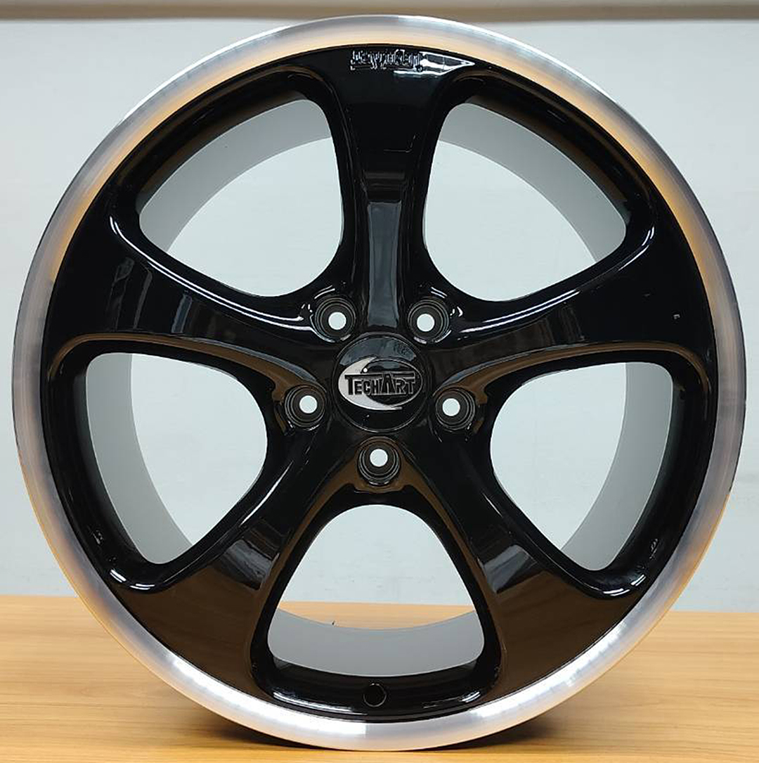 ล้อแม็ก ล้อแม็กแท้ Porsche TECHART ขอบ21นิ้ว กว้าง10นิ้ว 5รู130 Offset57 สีดำขอบเงา
