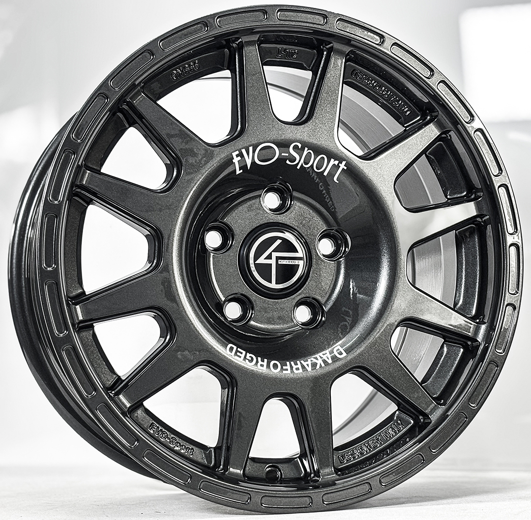 ล้อแม็ก ล้อแม็ก New Evo Cross ขอบ16นิ้ว กว้าง8นิ้ว 5รู114.3 Offset35 สีกันเมทาลิก