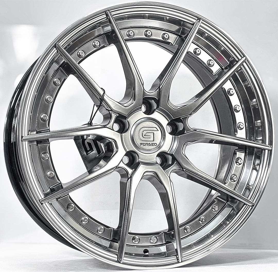 ล้อแม็ก G-Forged GF04 FlowForming ขอบ18นิ้ว กว้าง8.5นิ้ว 5รู114.3/112 Offset35 สีไฮเปอร์แบล็คขอบเงา
