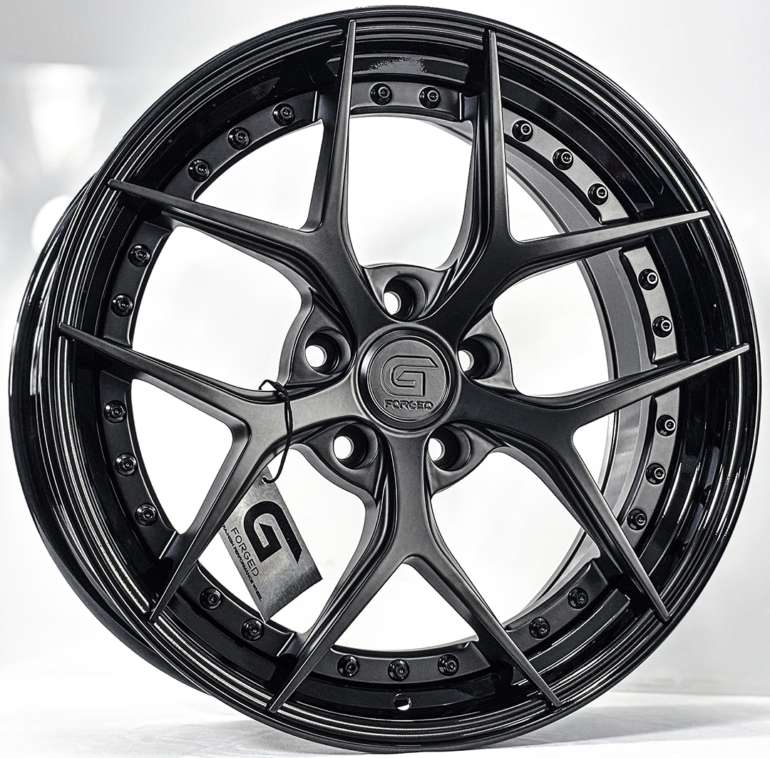 ล้อแม็ก G-Forged GF03 FlowForming ขอบ18นิ้ว กว้าง8.5นิ้ว 5รู114.3/112 Offset35 สีดำด้านขอบดำ