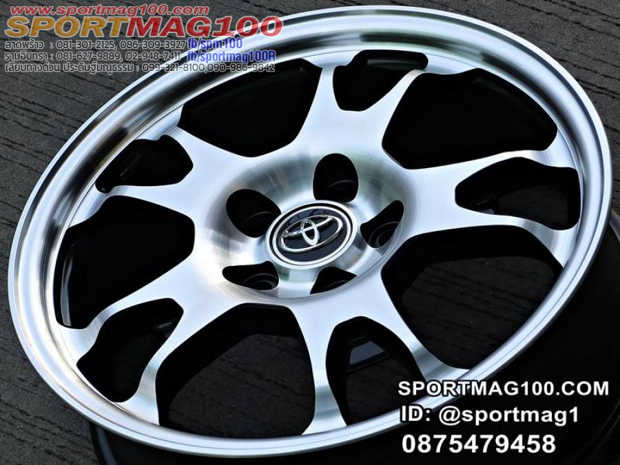 ล้อแม็กป้ายแดงModify Toyota Cross 5รู114 ดำหน้าเงา 6.5-17นิ้ว(ลาดพร้าว)