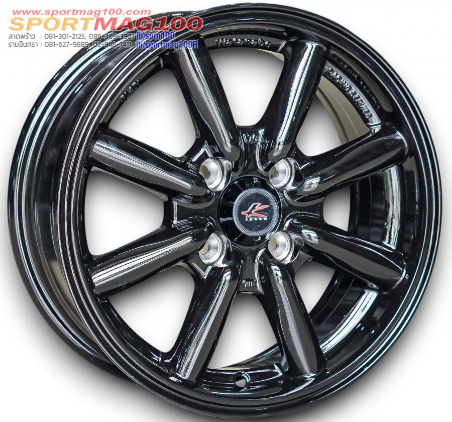 ล้อแม็ก Kspeed Watanabe ขอบ14นิ้ว กว้าง6นิ้ว 4รู100 ET30 สีดำเงา ล้อแม็ก Kspeed Watanabe ขอบ14นิ้ว กว้าง6นิ้ว 4รู100 ET30 สีดำเงา