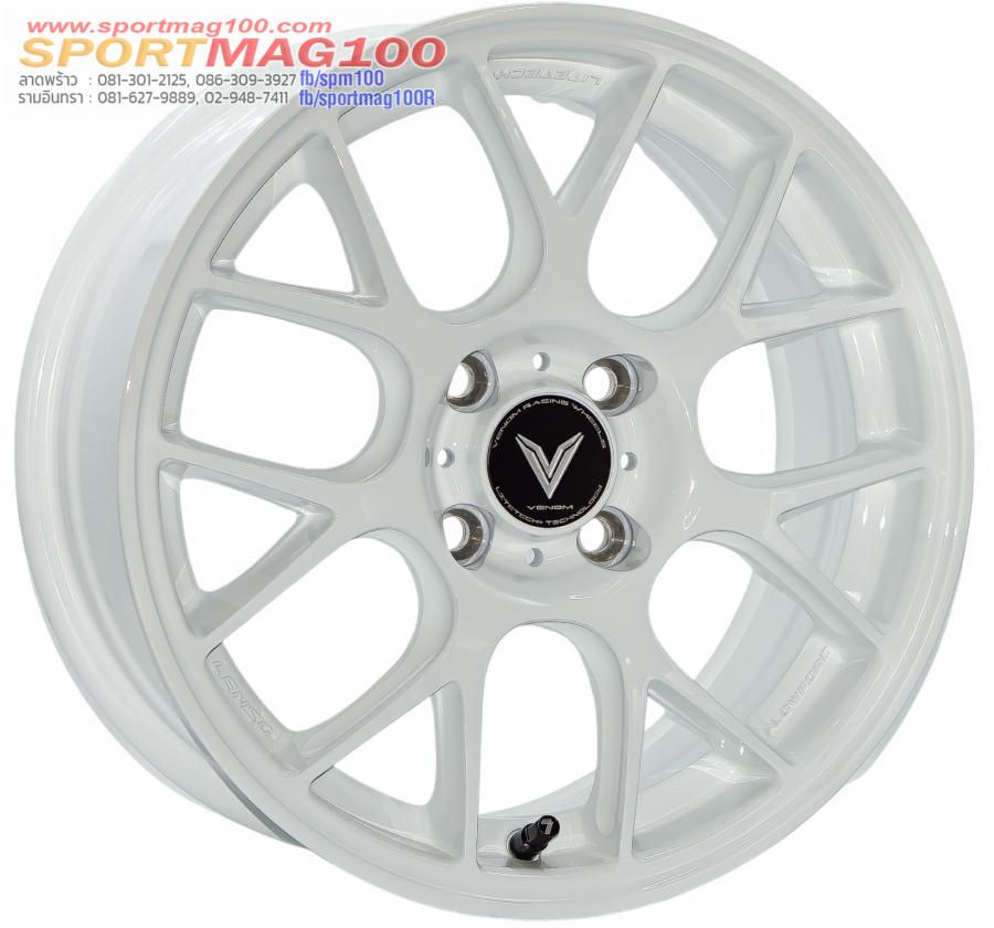 ล้อแม็ก Lenso Eurospeed Litetech+ FlowForming ขอบ 15 กว้าง 6.5นิ้ว 4รู100 Offset38 สีขาว