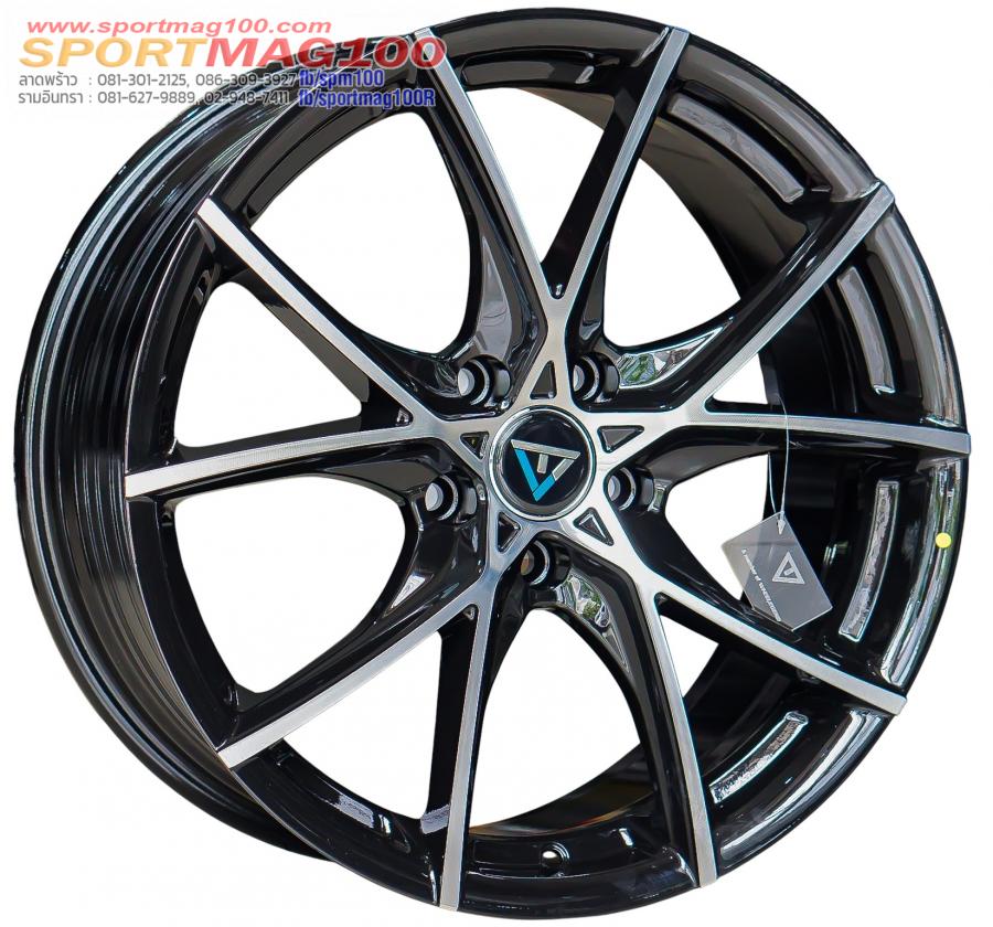 ล้อแม็ก FlowForming VLF52 ขอบ 18นิ้ว กว้าง 8นิ้ว 5รู114/112 Offset38 สีดำหน้าเงา