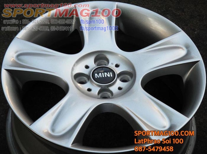 แม็กซ์มือสองแท้ Mini Cooper-S 4รู100 สีซิลเวอร์ 7-17นิ้ว(ลาดพร้าว) ล้อแม็ก แม็กซ์มือสองแท้ Mini Cooper-S 4รู100 สีซิลเวอร์ 7-17นิ้ว(ลาดพร้าว)