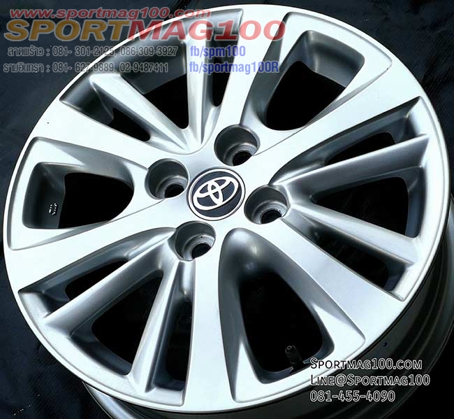 ล้อแม็ก ล้อแม็กมือสอง Yaris ATIV 4รู100 ซิลเวอร์ 5.5-15นิ้ว(รามอินทรา)