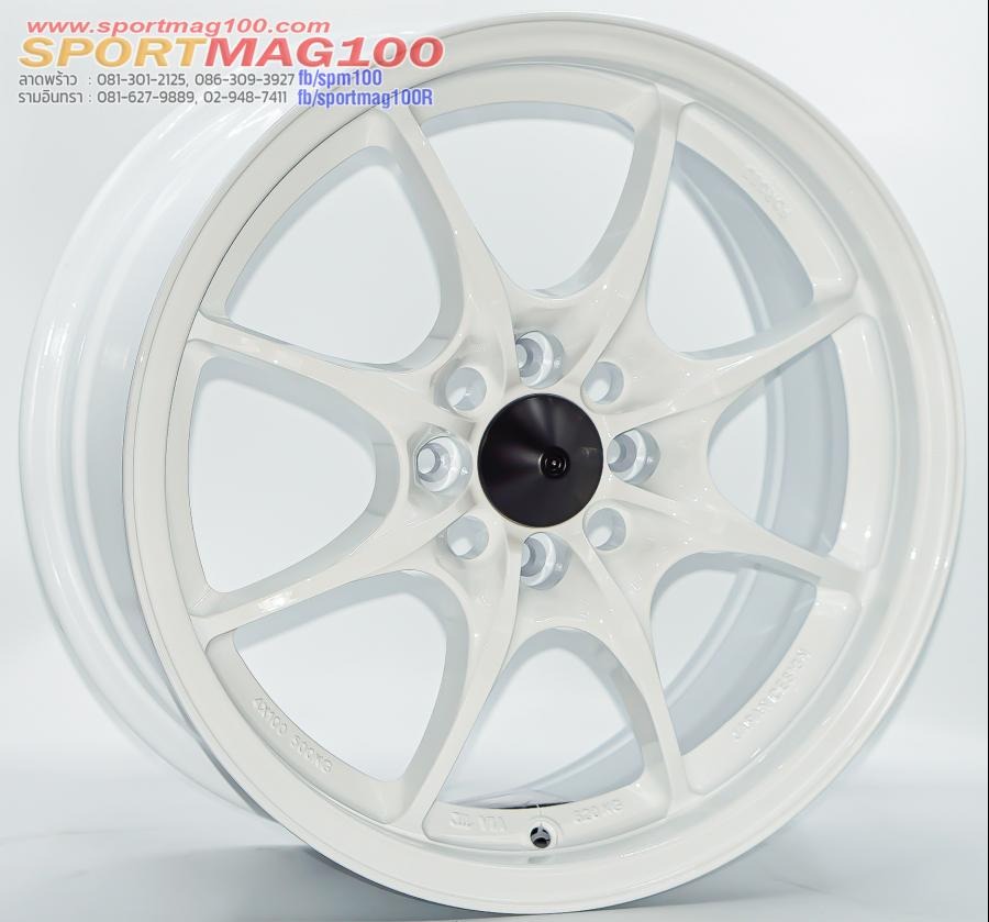 ล้อแม็กใหม่ FlowFoming AutoOption MF8 4รู100 ET35 สีขาว 7-16นิ้ว