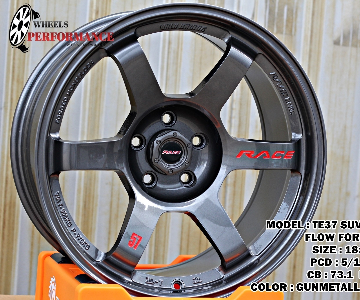 ล้อแม็กใหม่สุดเรซ TE37 SUV 5รู114 ET0 กันเมทาลิก 9-18นิ้ว