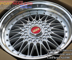 แม็กซ์ใหม่ลาย BBS RS135 5รู114/120 ET33-35 ซิลเวอร์ F8.5 R9.5-18นิ้ว