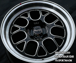 ล้อแม็ก Advanti Weld 4รู100 ET30 ดำมิลลิ่ง กว้าง7 ขอบ15นิ้ว