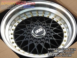 *เฮียสั่งลดแม็กซ์ใหม่ลาย BBS RS 4รู100-114 et20 ดำขอบกระจก 8-15นิ้ว