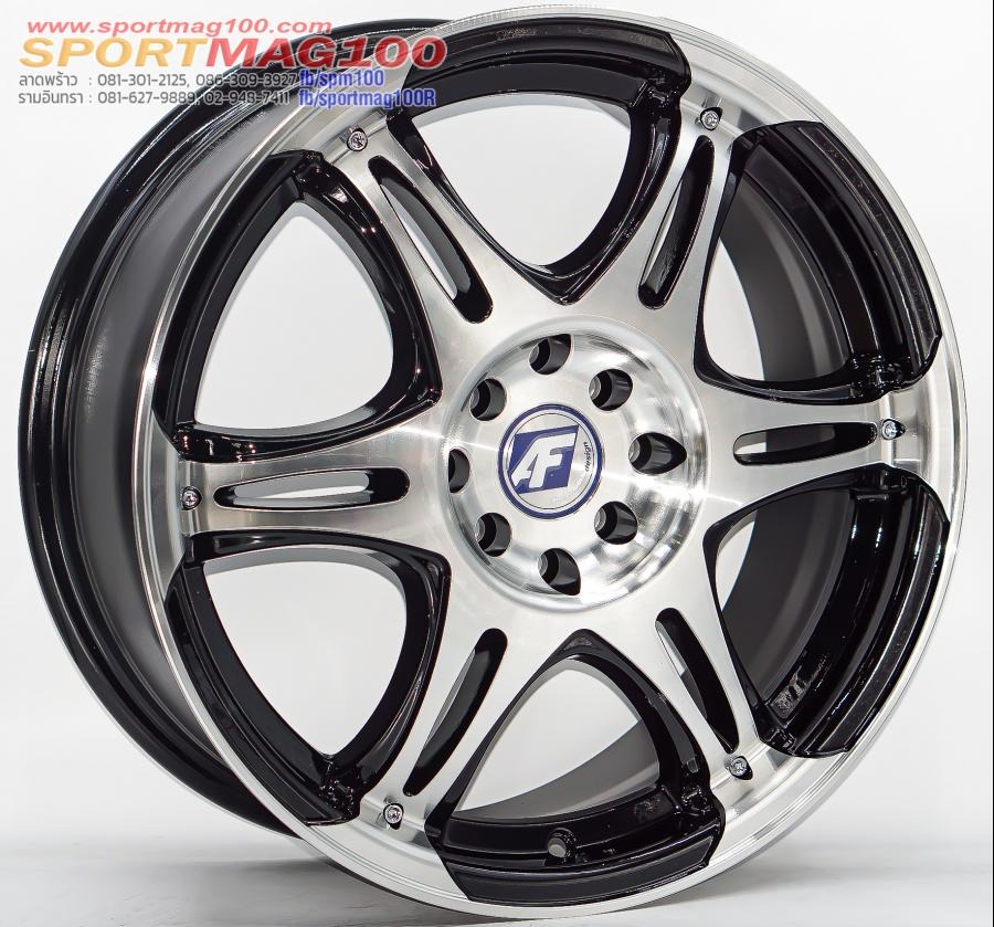  เฮียสั่งลด ล้อแม็กใหม่ AF P1070 4รู100/114 ET42 ดำหน้าเงา 7-17นิ้ว 