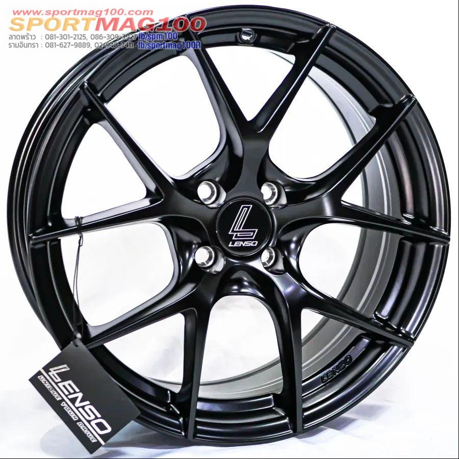 ล้อแม็ก Lenso JagerDyna JAD 4รู100 ET35 ดำด้าน กว้าง7 ขอบ16นิ้ว 