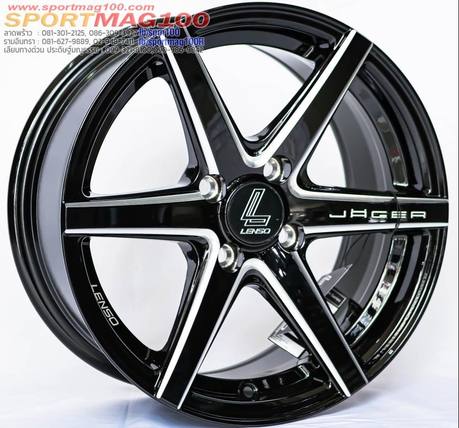 ล้อแม็กใหม่ Lenso JAC JagerCraft 4รู100 ET35 ดำมิลลิ่ง 7-16นิ้ว