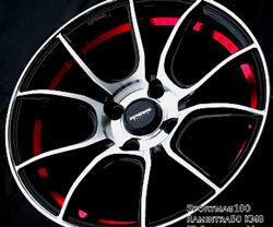  *เฮียสั่งลด ล้อแม็กใหม่ INFERNO HR5 4รู100 ดำคัตแดง เพียง 2,700 รวมยางใหม่ 14,900 7-15นิ้ว 