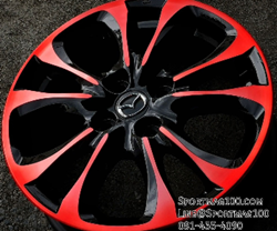  แม็กซ์ป้ายแดง Mazda2 SKY Modify S2 4รู100 ดำหน้าแดง 15นิ้ว(ลาดพร้าว)