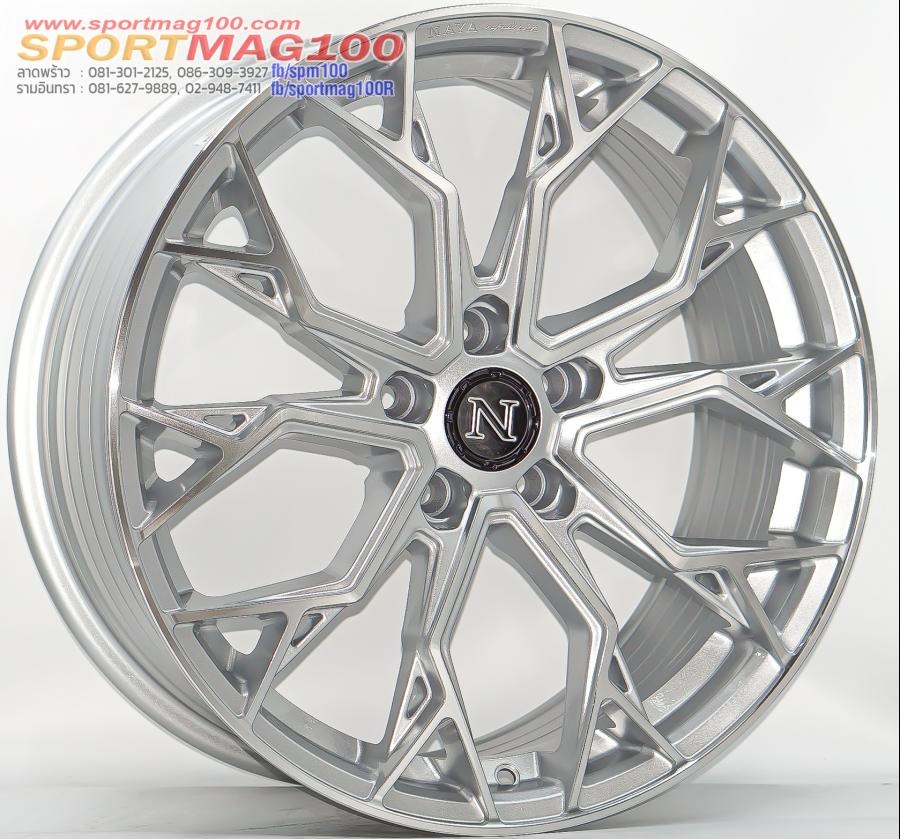ล้อแม็กใหม่ NAYA Alpha3 5รู108 ET38 ซิลเวอร์หน้าเงา 8-18นิ้ว 