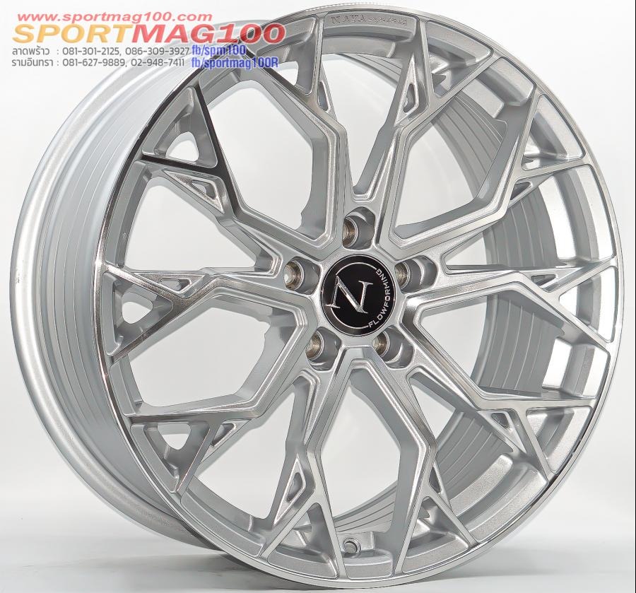ล้อแม็กใหม่ NAYA Alpha3 5รู108 ET38 ซิลเวอร์หน้าเงา 8-18นิ้ว 