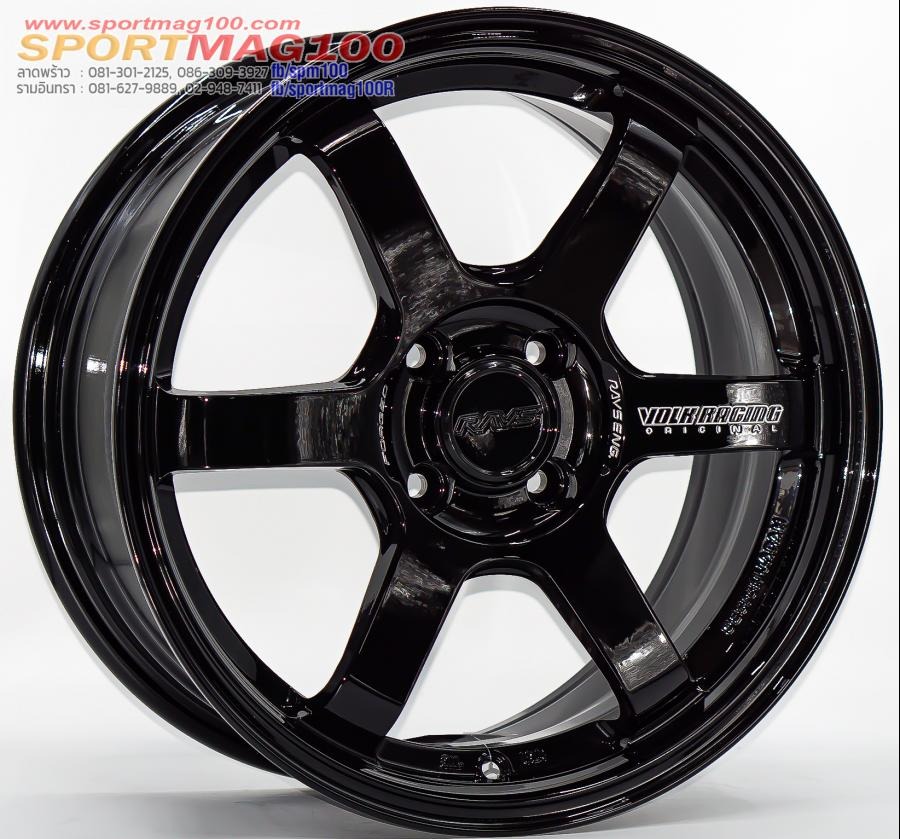 ล้อแม็กใหม่เบา Flowforming TE37 Sonic 4รู100 ดำแวว 7-16นิ้ว 