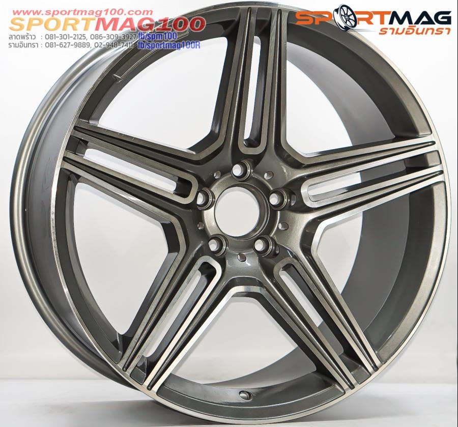 ล้อแม็ก SL63 5รู112 ET32-35 กันเมทาลิกหน้าเงา F8.5 R9.5 ขอบ20นิ้ว(รามอินทรา)