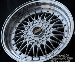 ล้อแม็กใหม่ลาย BBS RS 5รู114/120 ET25 ซิลเวอร์ F8.5 R9.5-17นิ้ว 