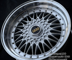 ล้อแม็กใหม่ลาย BBS RS 5รู114/120 ET30 ซิลเวอร์ 8.5-17นิ้ว 