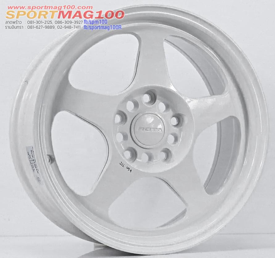 ล้อแม็กใหม่ Rota Spoon 5รู114 ET38 สีขาว 7-16นิ้ว