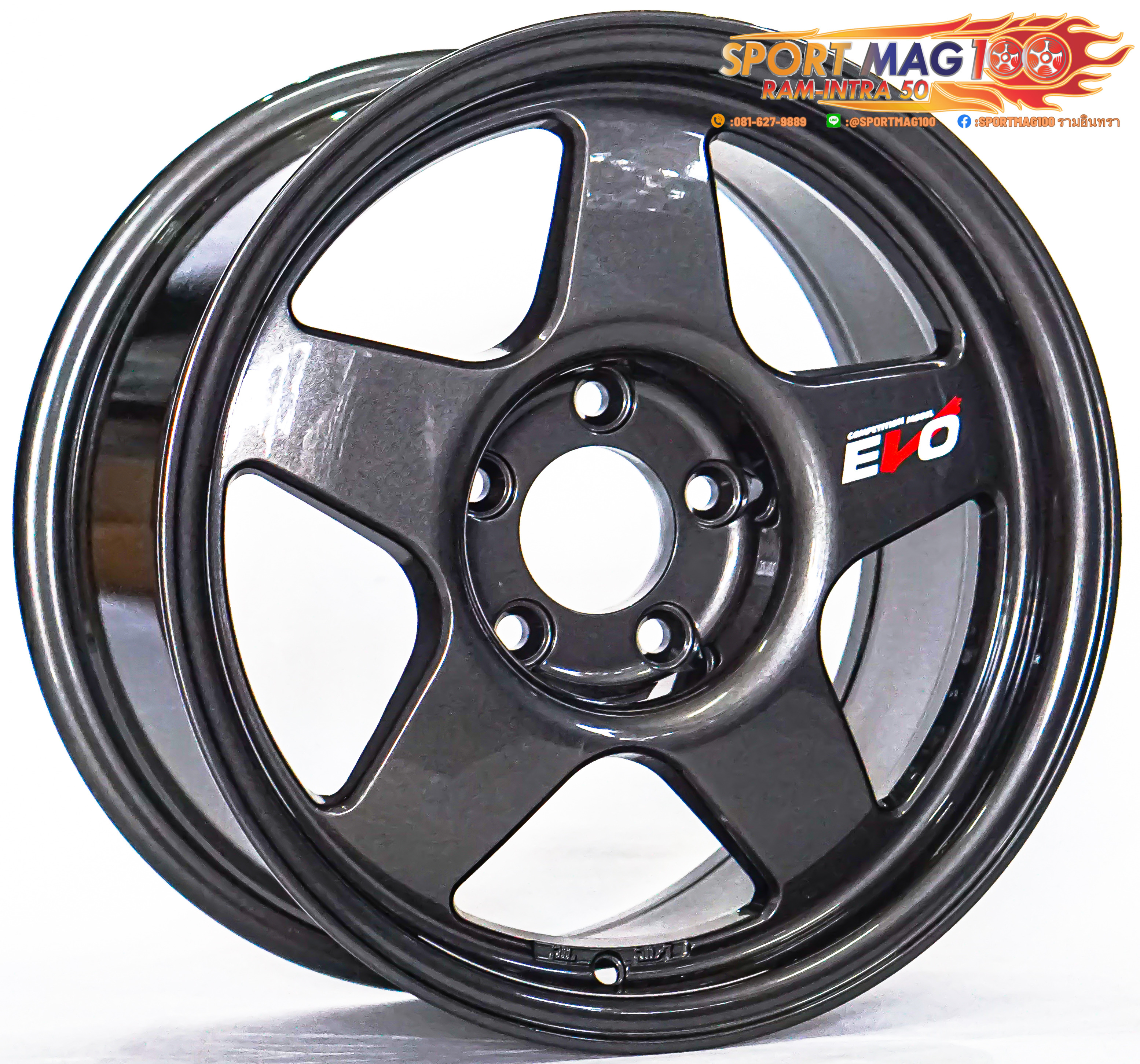 ล้อแม็ก Kspeed EVO 5รู114 ET35 สีกันเมทาลิก กว้าง8 ขอบ16นิ้ว