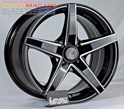 ล้อแม็กใหม่ Lenso JagerSABER 4รู100 ดำมิลลิ่ง 7-16นิ้ว