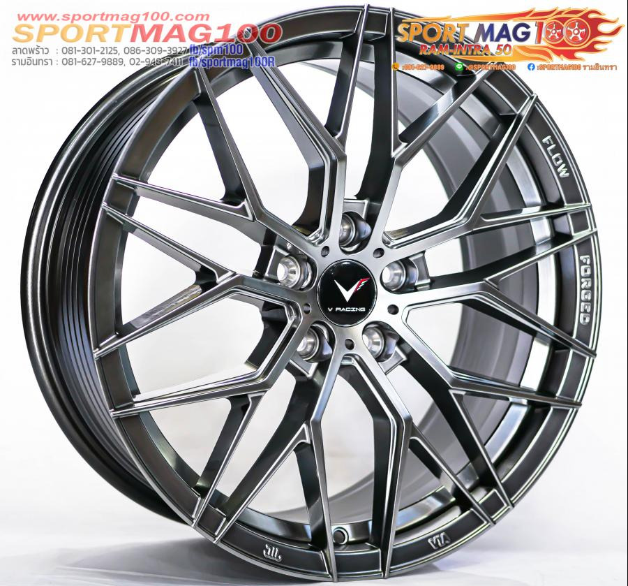 ล้อแม็กใหม่ Flowforming FF43 5รู112/114 ET35 ไฮเปอร์แบล็ค กว้าง8 ขอบ18นิ้ว 
