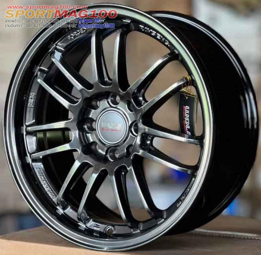 ล้อแม็กRe30 4รู100/114 ET35 ไฮเปอร์แบล็ค กว้าง7 ขอบ16นิ้ว 