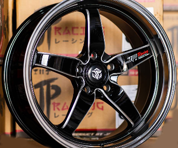  เฮียสั่งลด ล้อแม็กใหม่ JP Race4 5รู114 ET35-25 ดำมิลลิ่ง F8.5 R9.5-18นิ้ว 