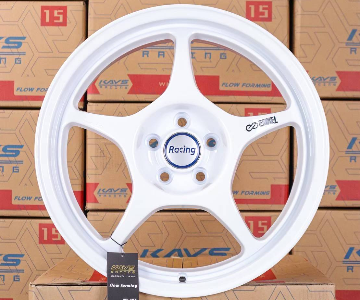 ล้อแม็ก Rp01 5รู100 ET38 สีขาว กว้าง7.5 ขอบ17นิ้ว 