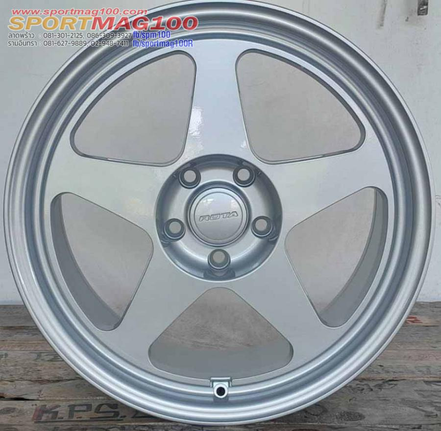 ล้อแม็กใหม่ Rota Spoon 5รู114 ET35 สีซิลเวอร์ กว้าง8.5 ขอบ18นิ้ว 