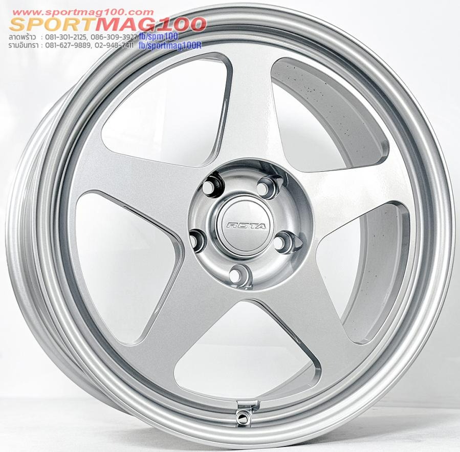 ล้อแม็กใหม่ Rota Spoon 5รู114 ET35 สีซิลเวอร์ กว้าง8.5 ขอบ18นิ้ว 