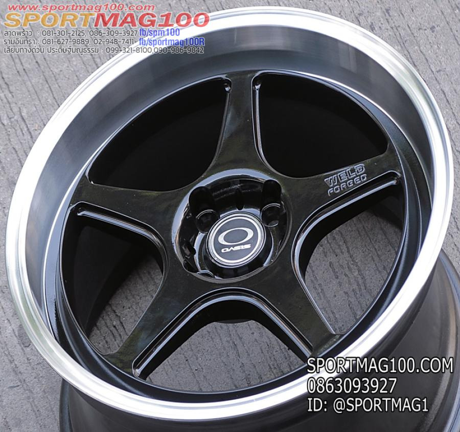 ล้อแม็กมือสอง Weld forged 4รู100 ดำขอบเงา F7.5 R8.5 -17นิ้ว(ลาดพร้าว)