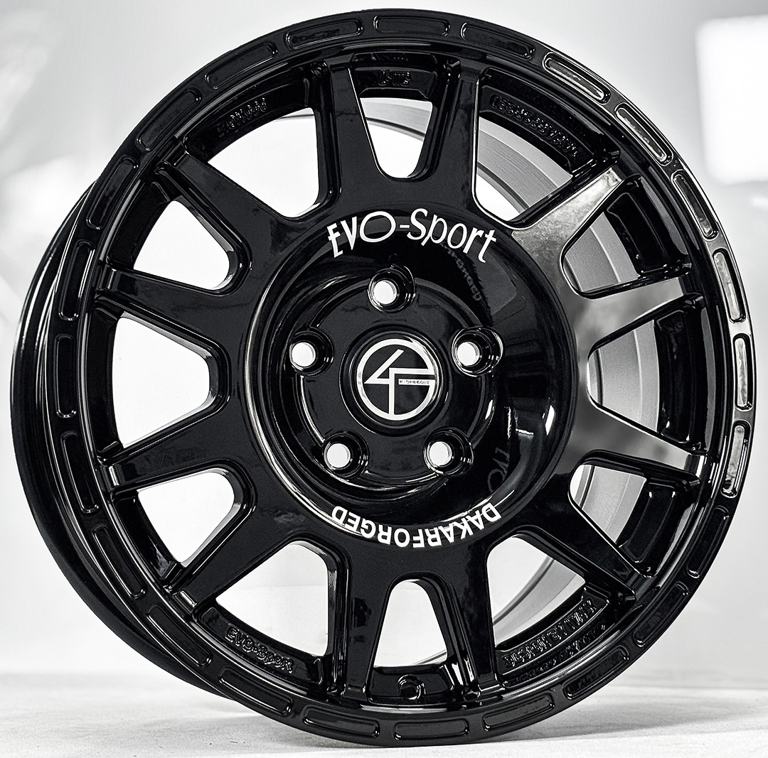 ล้อแม็ก New Evo Cross ขอบ16นิ้ว กว้าง8นิ้ว 5รู114.3 Offset35 สีดำเงา 