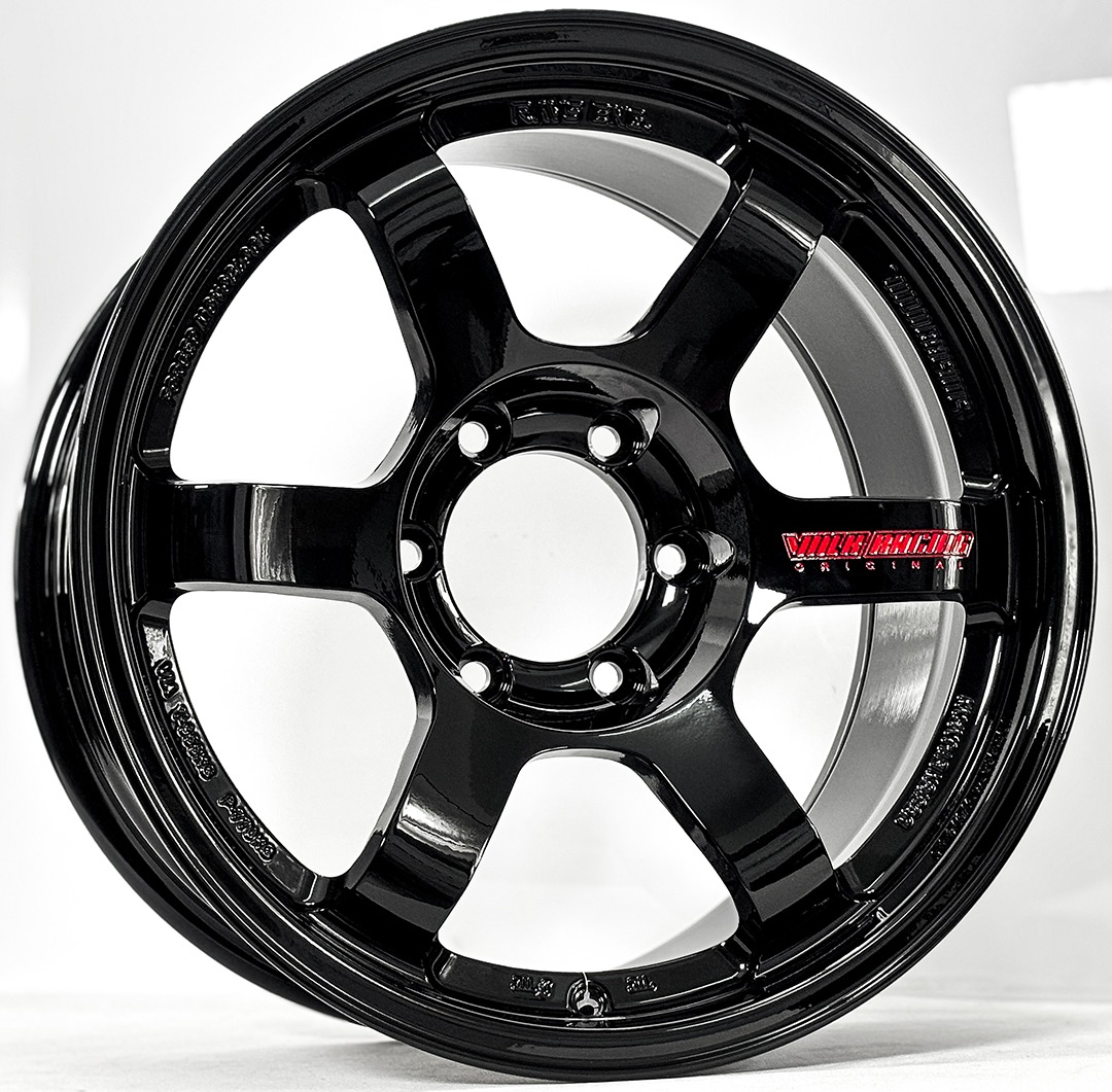 ล้อใหม่เรซสุดเบา FlowForming Te37 6รู139 ดำเลเซอร์สีแดง 9-18นิ้ว